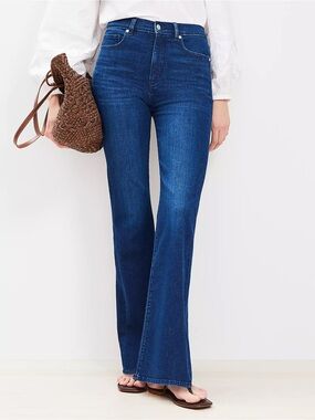 LOFT 2024 High Rise Flared Dark Wash Jeans